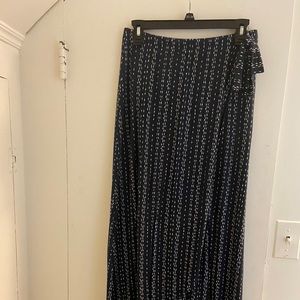 Navy Wrap Skirt